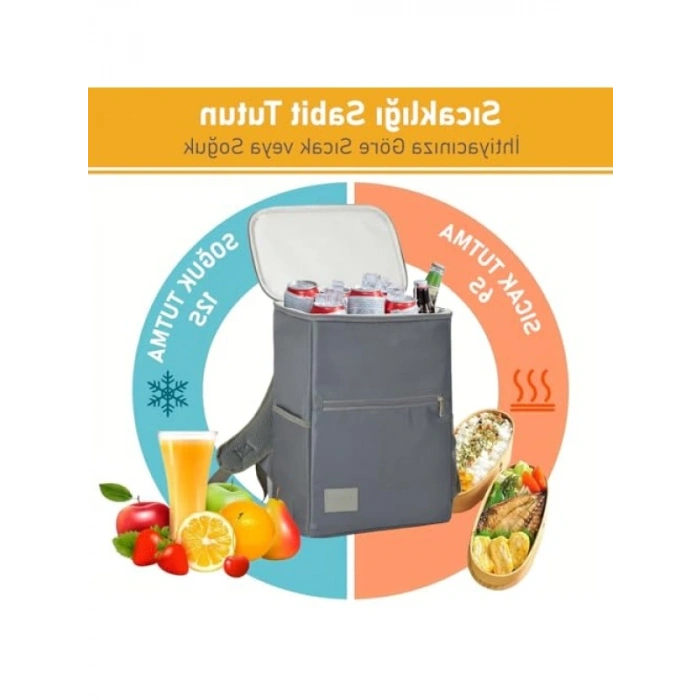 Yalıtımlı Termal Sırt Çantası, 20L Kapasite, Su Geçirmez