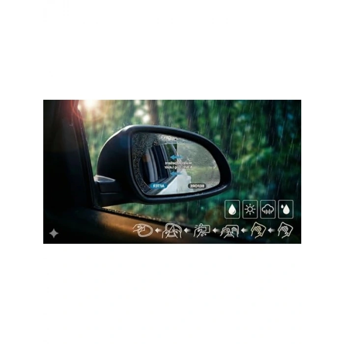 Yan Ayna Yağmur ve Buğu Önleyici Film - 2 ADET