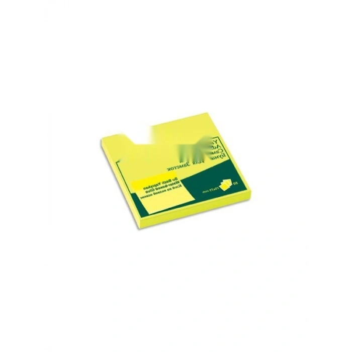Yapışkan Notluk 75x75 mm, Fosforlu Sarı, Non-Toxic