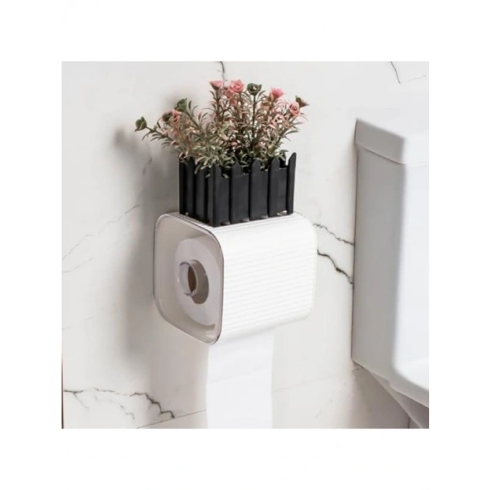 Yapışkanlı Banyo Tuvalet Kağıtlığı, Beyaz