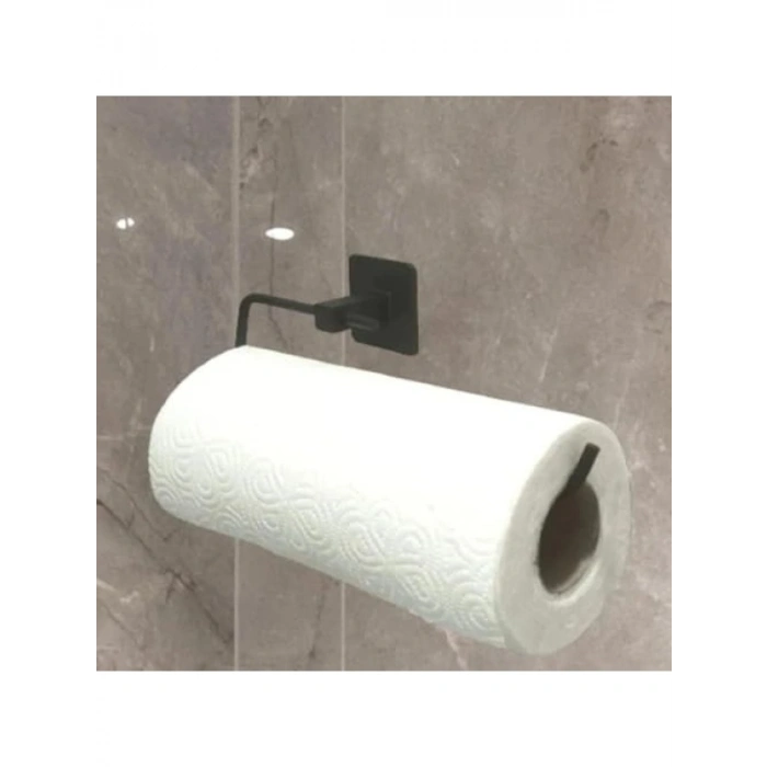 Yapışkanlı Metal Havlu Askısı - Lüks Tasarım, Siyah