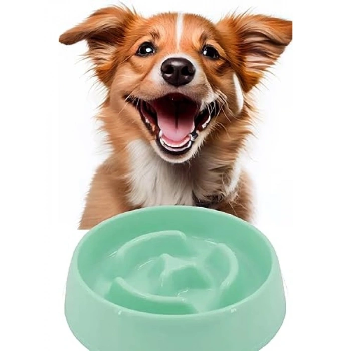 Yavaş Besleyici Kedi Köpek Mama Kabı, 375 ml