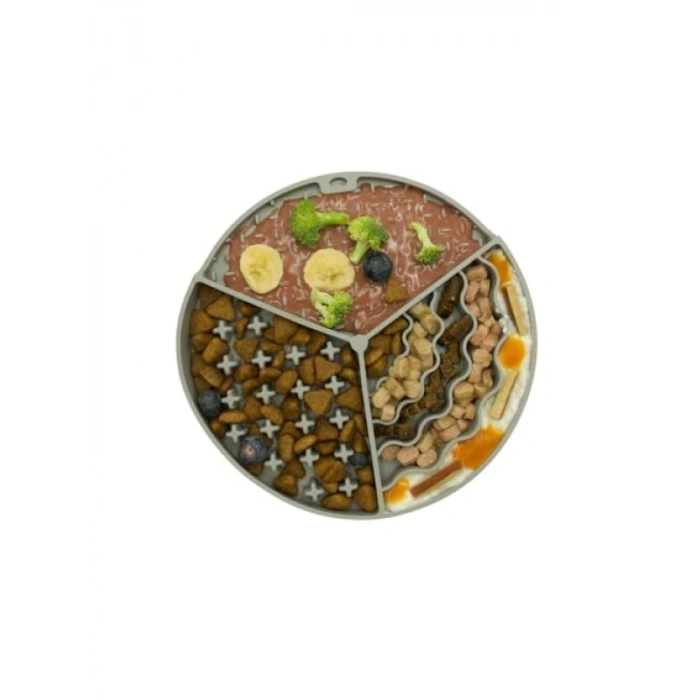 Yavaş Yeme ve Yalama Matı - Silikon Pizza Desenli