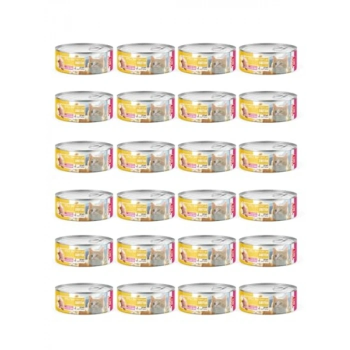 Yavru Kediler için Tavuklu Konserve Yaş Kedi Maması (24 x 80 gr)