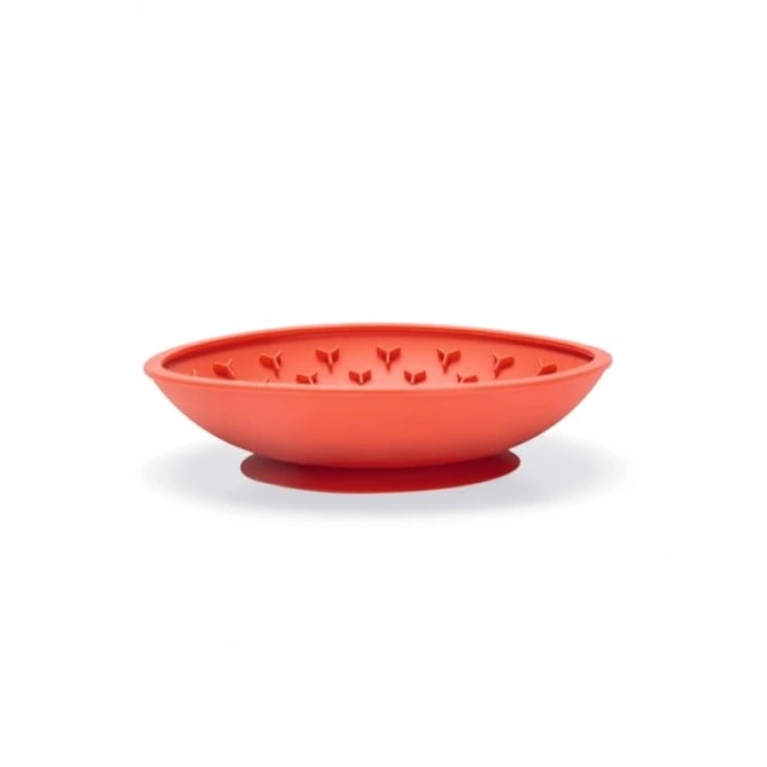 Yavru Köpek Mama Yeme Oyuncağı, Silikon, Kırmızı, 19 cm