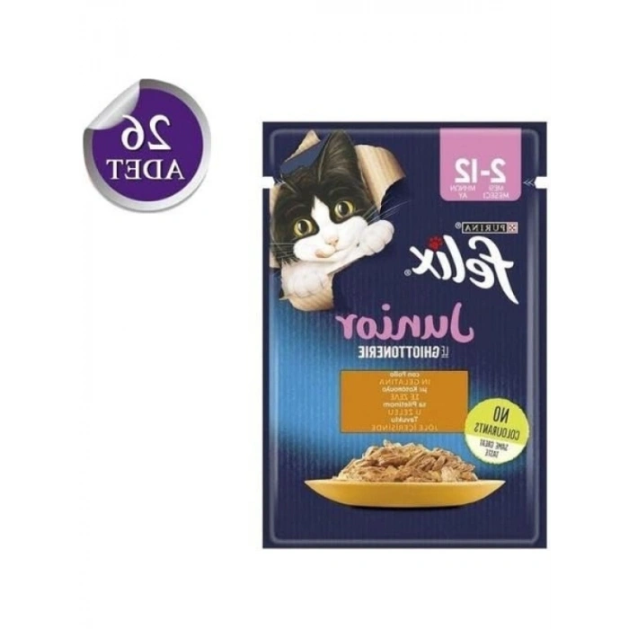 Yavru Tavuk Etli Kedi Yaş Mama (26 x 85 gr)