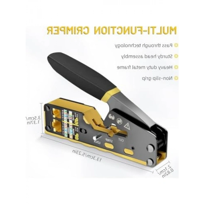 Yeni Nesil EZ RJ45 Pense, Cat6 ve Cat7 Uyumlu