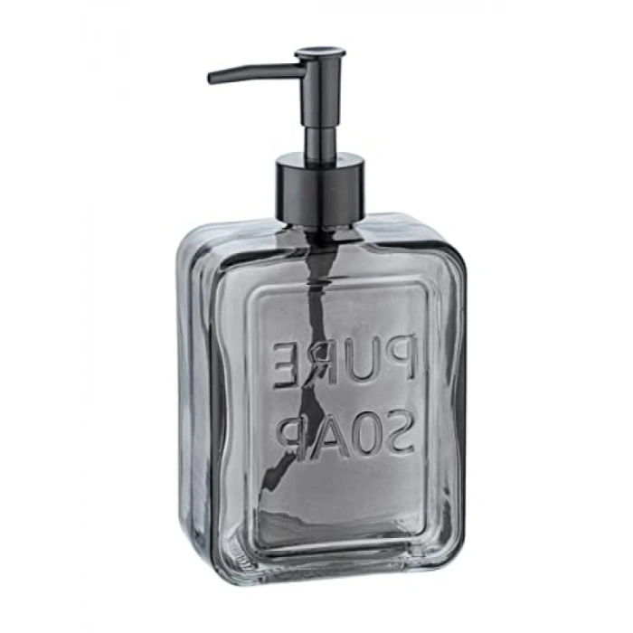 Yenilikçi Cam Sabunluk - Gri Renk, 550 ml Kapasite