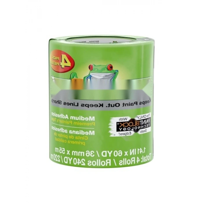 Yeşil Orta Yapışma Boyacı Bandı - 4 Rulo