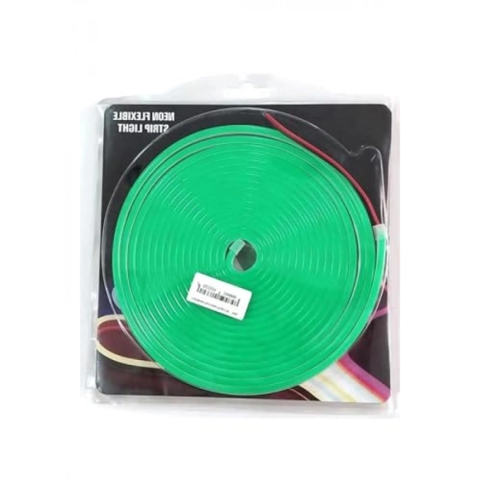 Yeşil Renkli LED Neon Flex - 6mm, 12V - 5m