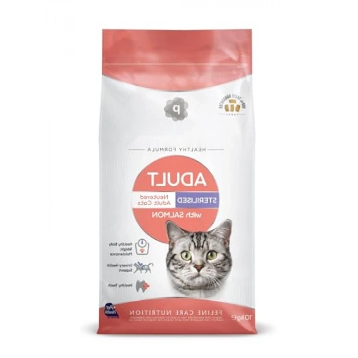 Yetişkin Kedi İçin Somonlu Kuru Mama (10 Kg)