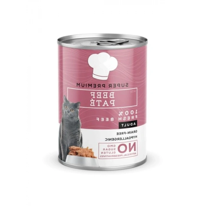 Yetişkin Kediler İçin Sığır Etli Ezme - Tahılsız, 400 g
