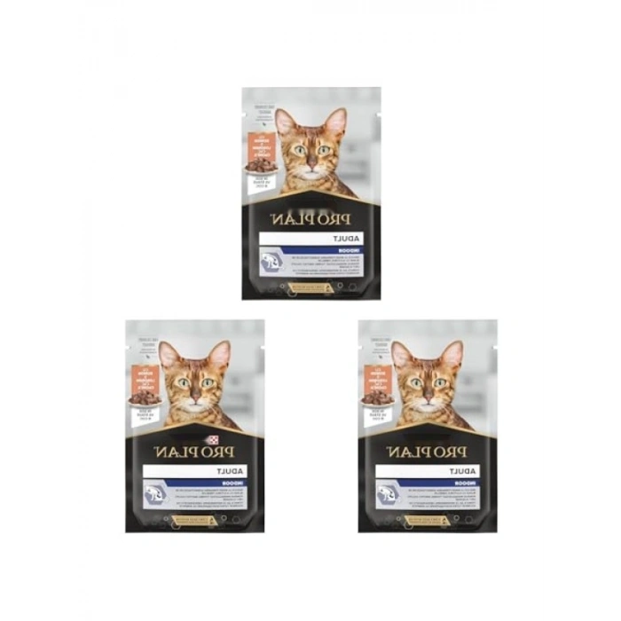 Yetişkin Kediler İçin Somonlu Yaş Kedi Maması, 85 gr. (3 Paket)