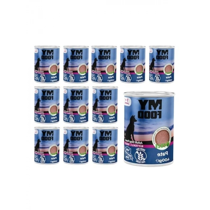 Yetişkin Köpekler için Biftekli Pate - 400 Gr x 12 Adet