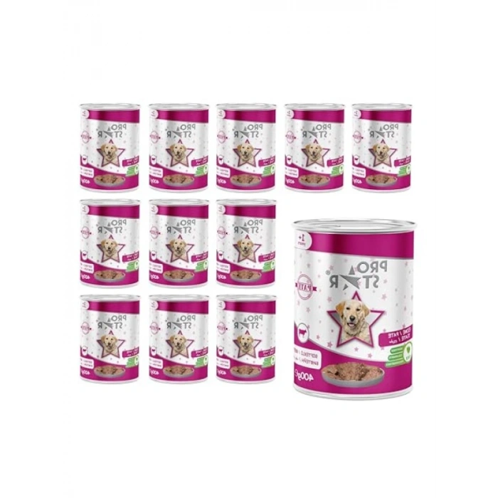 Yetişkin Köpekler İçin Biftekli Yaş Mama 400 Gr x 12 Adet
