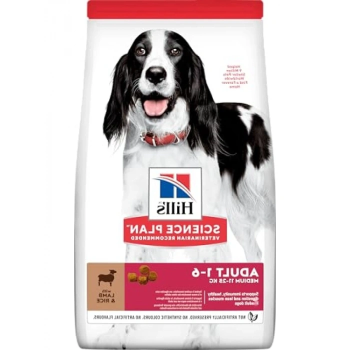 Yetişkin Orta Irk Köpek Maması, Kuzulu ve Pirinçli 12 + 2 Kg