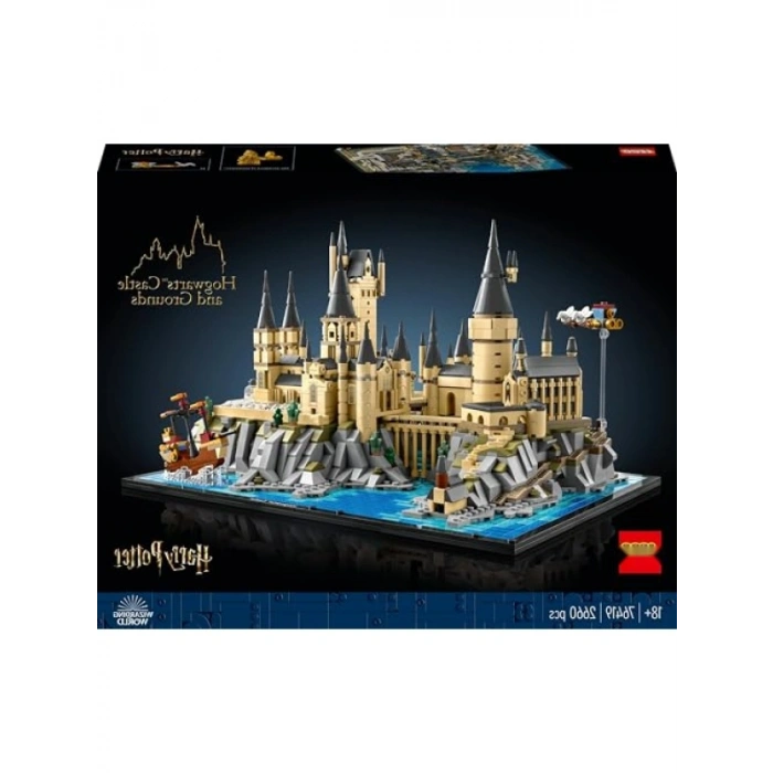 Yetişkinler için Yaratıcı Hogwarts Şatosu ve Bahçesi LEGO Modeli (2660 Parça)