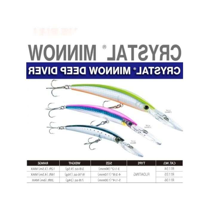 Yo-Zuri Yo Zuri R Crystal nnow Deep Diver Floating Lure
