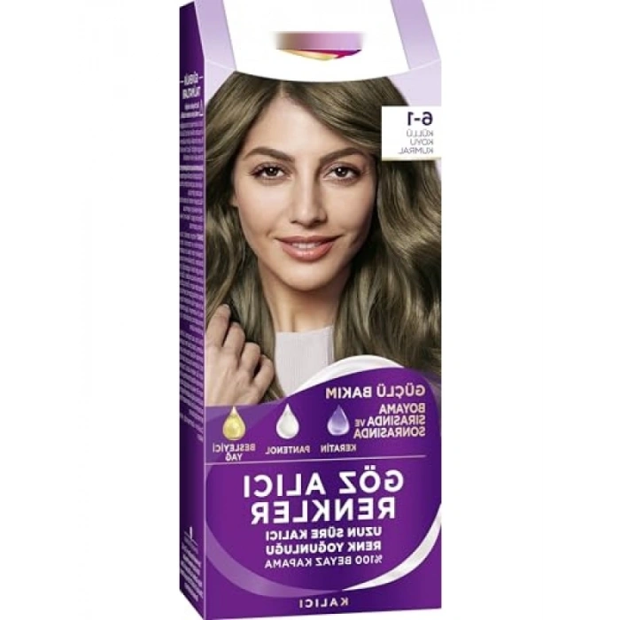 Yoğun Renkli Küllü Koyu Kumral Saç Boyası, 50ml
