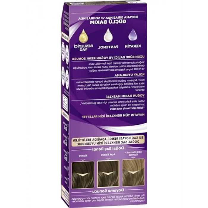 Yoğun Renkli Küllü Koyu Kumral Saç Boyası, 50ml
