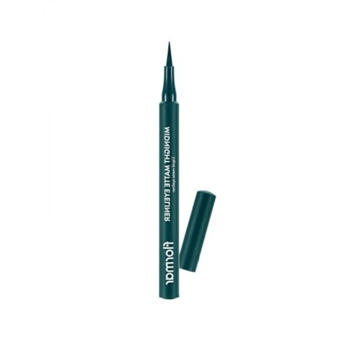 Yoğun Siyah Esnek Keçe Uçlu Eyeliner - Mat Bitiş