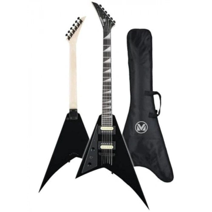 Yüksek Kalite V Kasa Elektro Gitar Seti - 2x Zebra Humbucker Manyetik