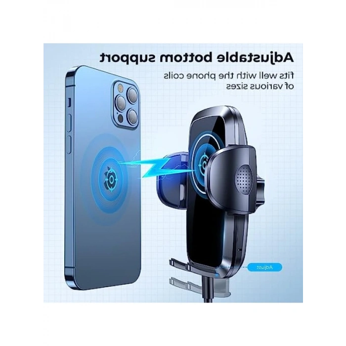 Yüksek Kaliteli 15W Kablosuz Şarj Araç Telefon Tutucu