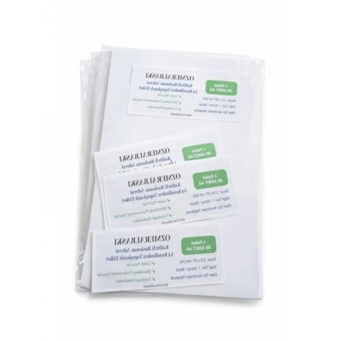Yüksek Kaliteli A4 Yapışkanlı Etiket Kağıdı, 21x29.7 cm, 160 gr, 20 Yaprak
