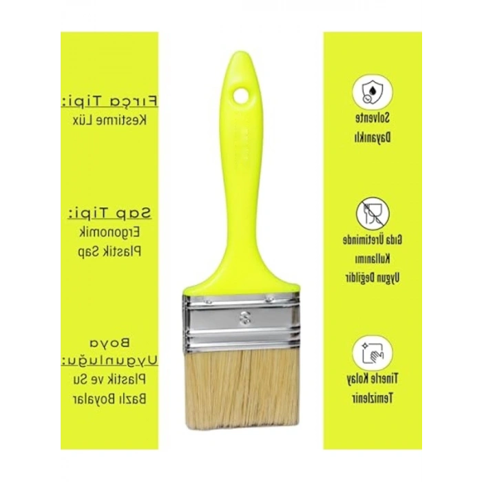 Yüksek Kaliteli Boya Fırçası, No: 3 (7.5 cm) - Ergonomik Tasarım ve Uzun Ömür