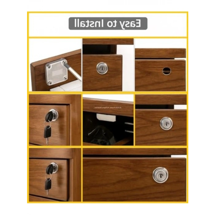 Yüksek Kaliteli Kare Çekmece Kilidi, 22 mm