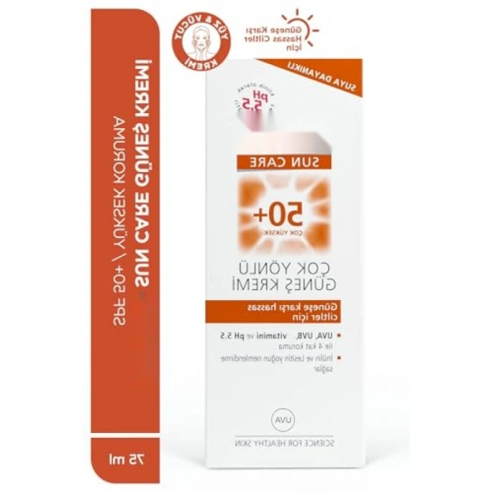 Yüksek Koruma Güneş Kremi 50 SPF 75 ml - E Vitamini İçerir