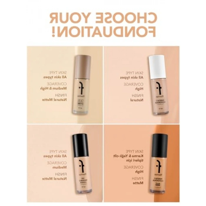 Yüksek Pigmentli ve Yarı Parlak Bitişli Fondöten - 100 LIGHT IVORY