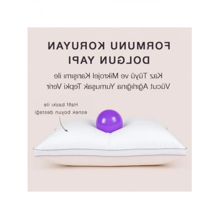 Yüksek Profilli Yastık - %15 Gıdık Tüyü, 50x70 cm