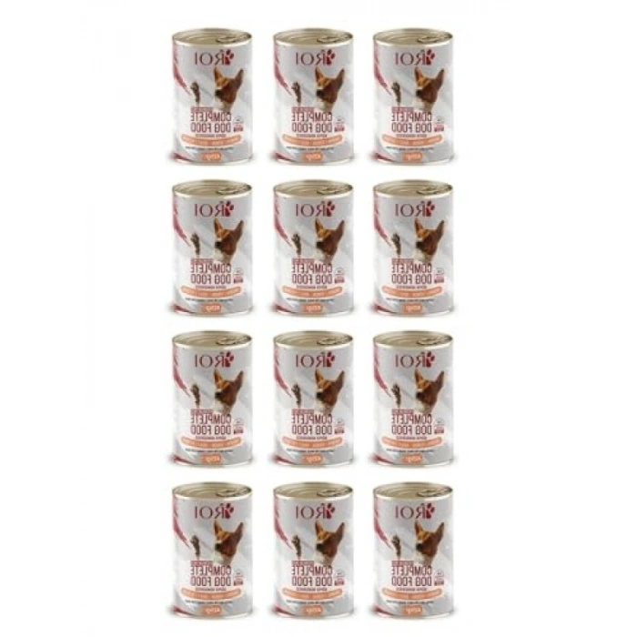 Yüksek Proteinli Somonlu Yetişkin Köpek Konservesi - 415 Gr x 12 Adet