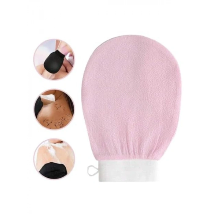 Yumuşak Peeling Eldiveni - Pembe Banyo Lifi