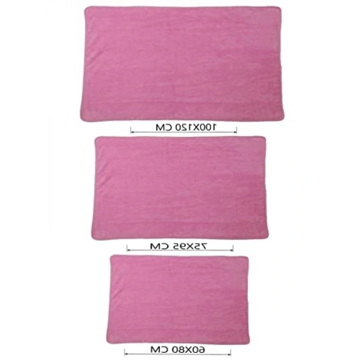 Yumuşak Welsoft Peluş Kedi ve Köpek Battaniyesi - 80x60 cm, Pembe