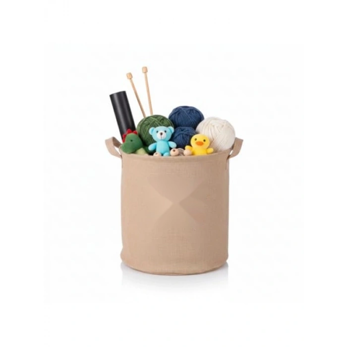 Yuvarlak Jüt Düzenleyici Sepet, 32cm Çapında