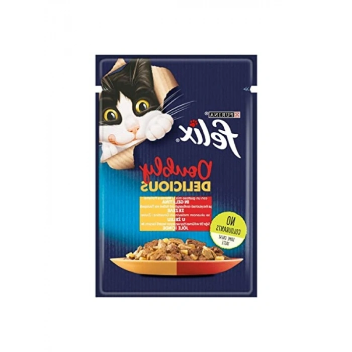 Zengin Çeşitli Sığır ve Tavuklu Yaş Kedi Maması 26 x 85 gr