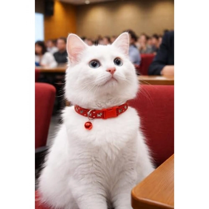 Zilli ve Ayarlanabilir Kedi Boyun Tasması, Kırmızı