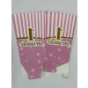 1 Yaş Doğum Günü İçin Pembe Popcorn Kutuları, 8 Adet, Şık Tasarım