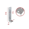 10 Adet Metal Köşebent - 40x40x160 mm Bağlantı Aparatı