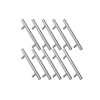 10 Adet Pürüzsüz İnox Metal Kulp - 96 mm Uzunluk