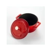 10 cm Yuvarlak Döküm Mini Tencere, 0.35 L Hacim, Kırmızı