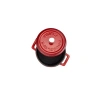 10 cm Yuvarlak Döküm Mini Tencere, 0.35 L Hacim, Kırmızı