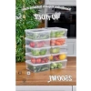 10lu Set - 2500ml Kapasiteli Şeffaf Saklama Kabı - Kendinden Kapaklı