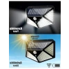 100 LED Güneş Enerjili Hareket Sensörlü Bahçe Lambası, 3 Modlu