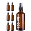 100 ml Sızdırmaz Kapaklı Kahverengi Cam Şişe - 6 Adet
