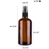 100 ml Sızdırmaz Kapaklı Kahverengi Cam Şişe - 6 Adet