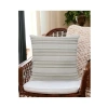 %100 Pamuklu Bohem Tasarım Kırlent Kılıfı 45x45 cm Krem Bej-Yeşil
