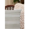 %100 Pamuklu Bohem Tasarım Kırlent Kılıfı 45x45 cm Krem Bej-Yeşil